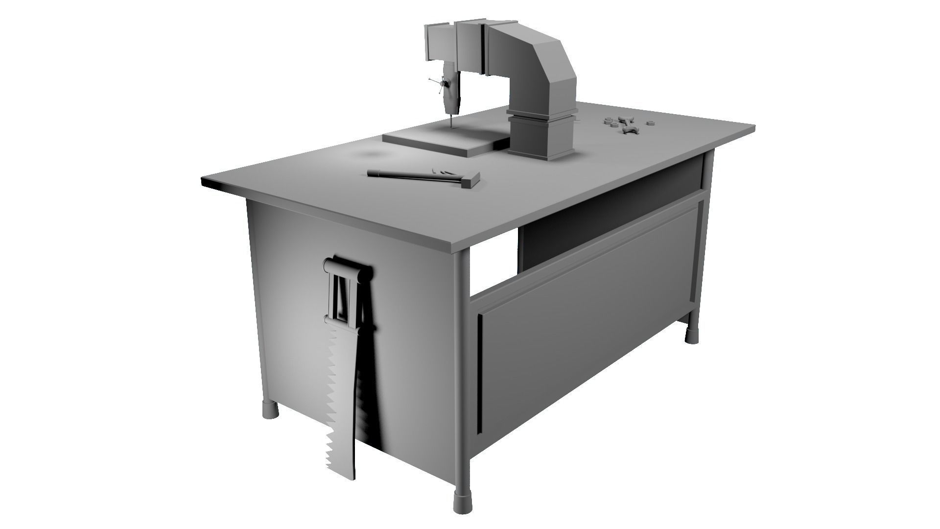 Rust Table Low-poly 3D model_23