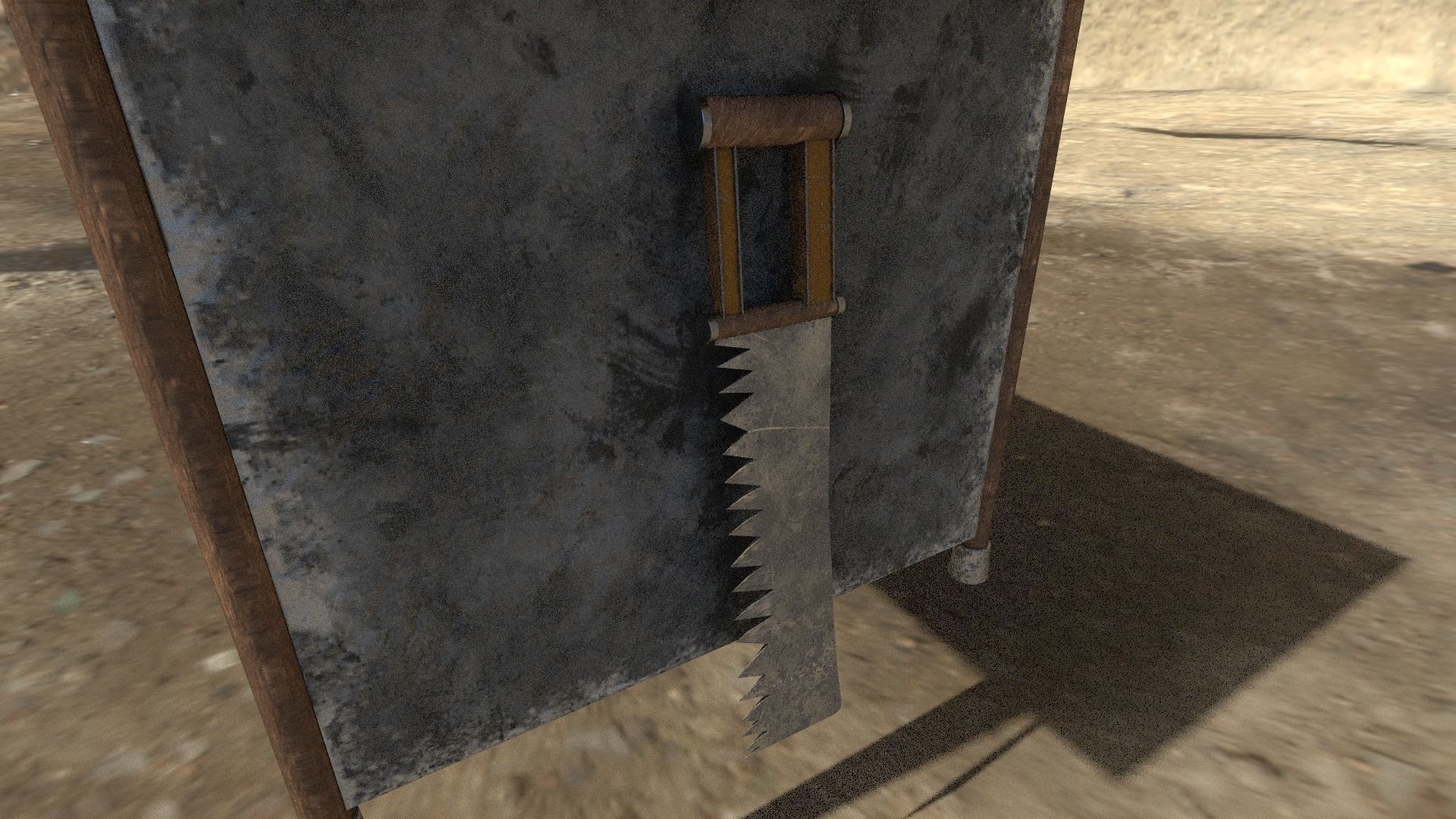 Rust Table Low-poly 3D model_6