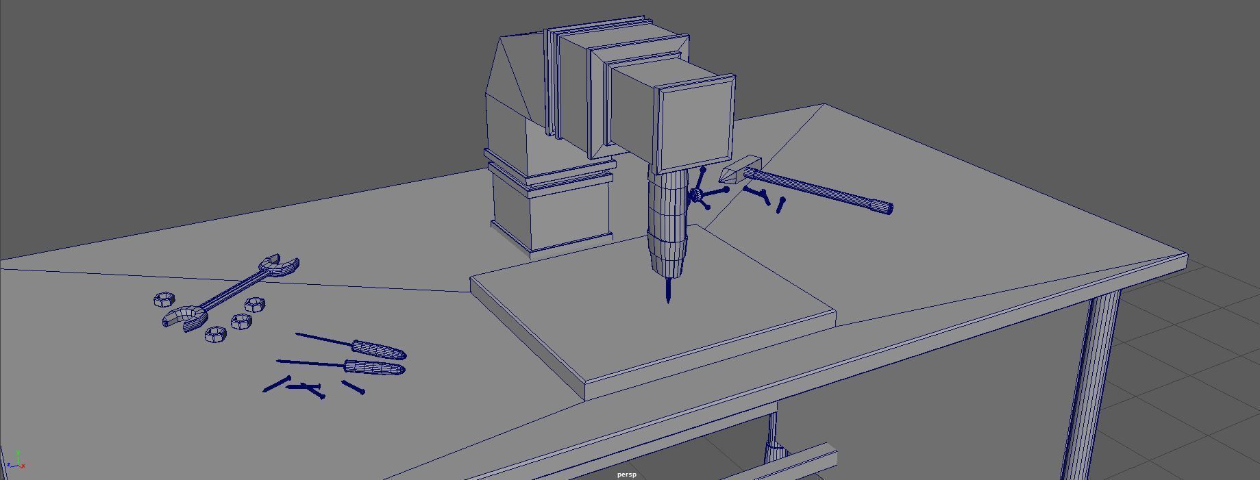 Rust Table Low-poly 3D model_18