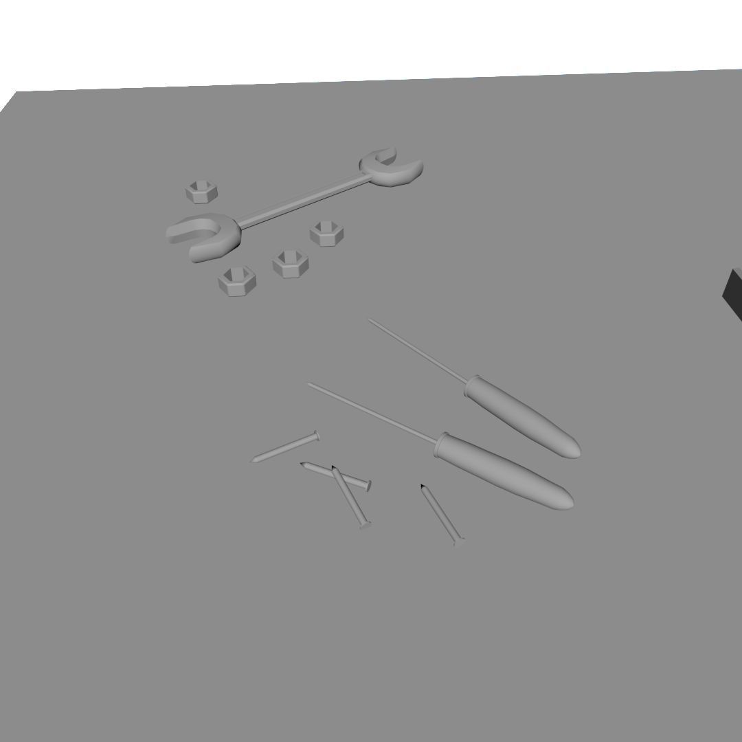 Rust Table Low-poly 3D model_20