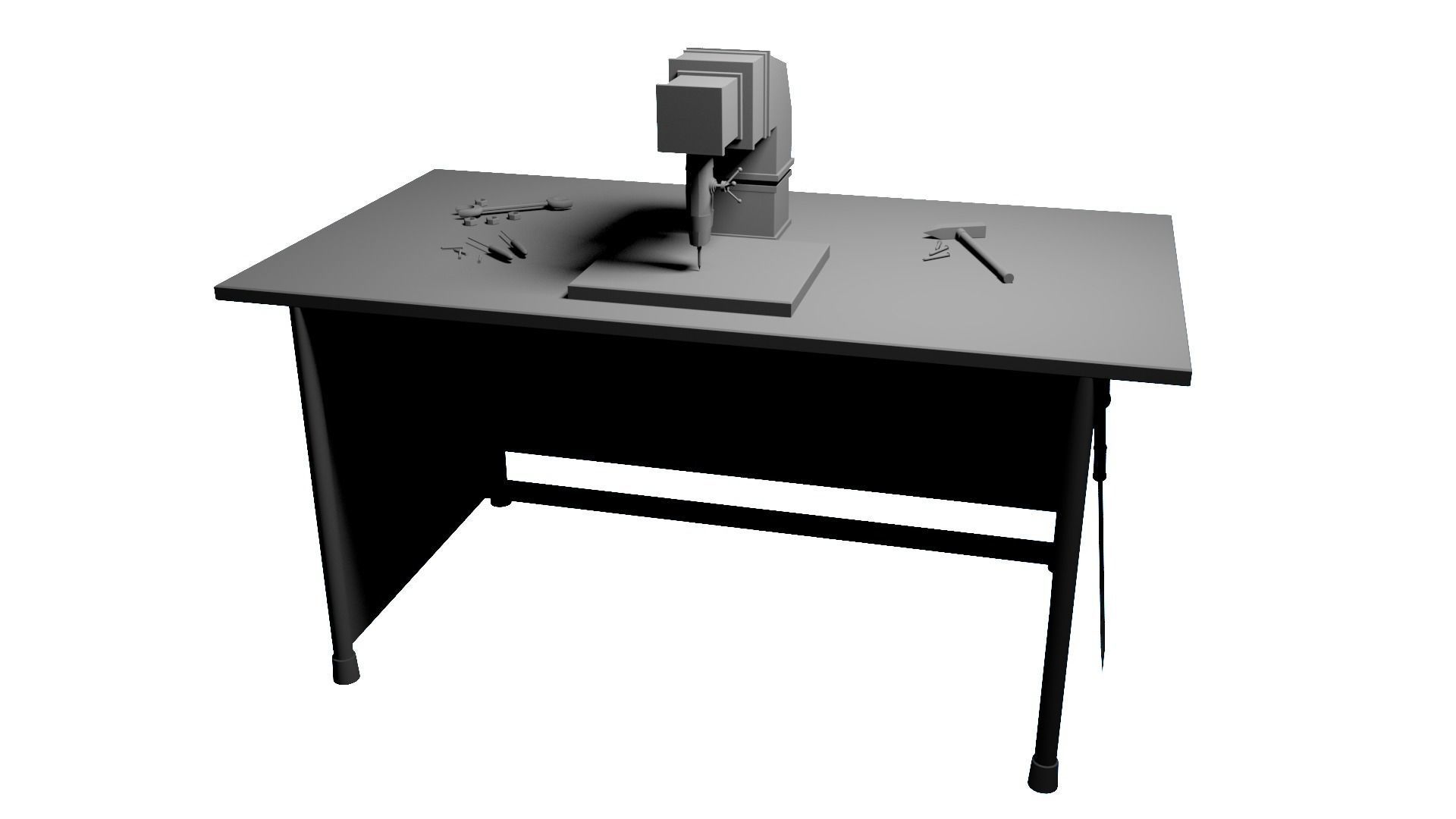 Rust Table Low-poly 3D model_22