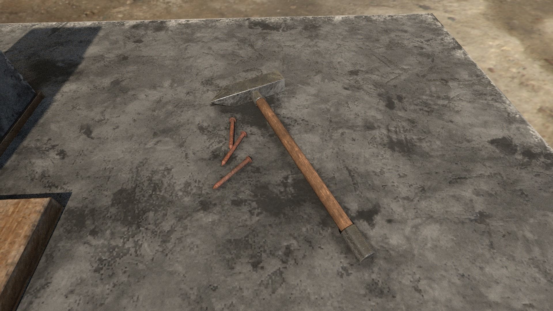 Rust Table Low-poly 3D model_5