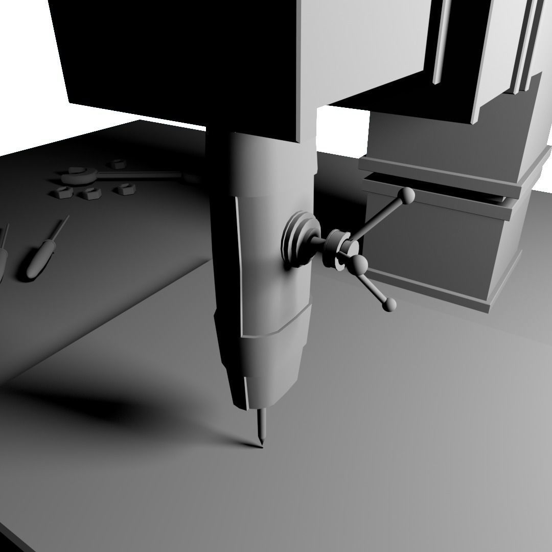 Rust Table Low-poly 3D model_29