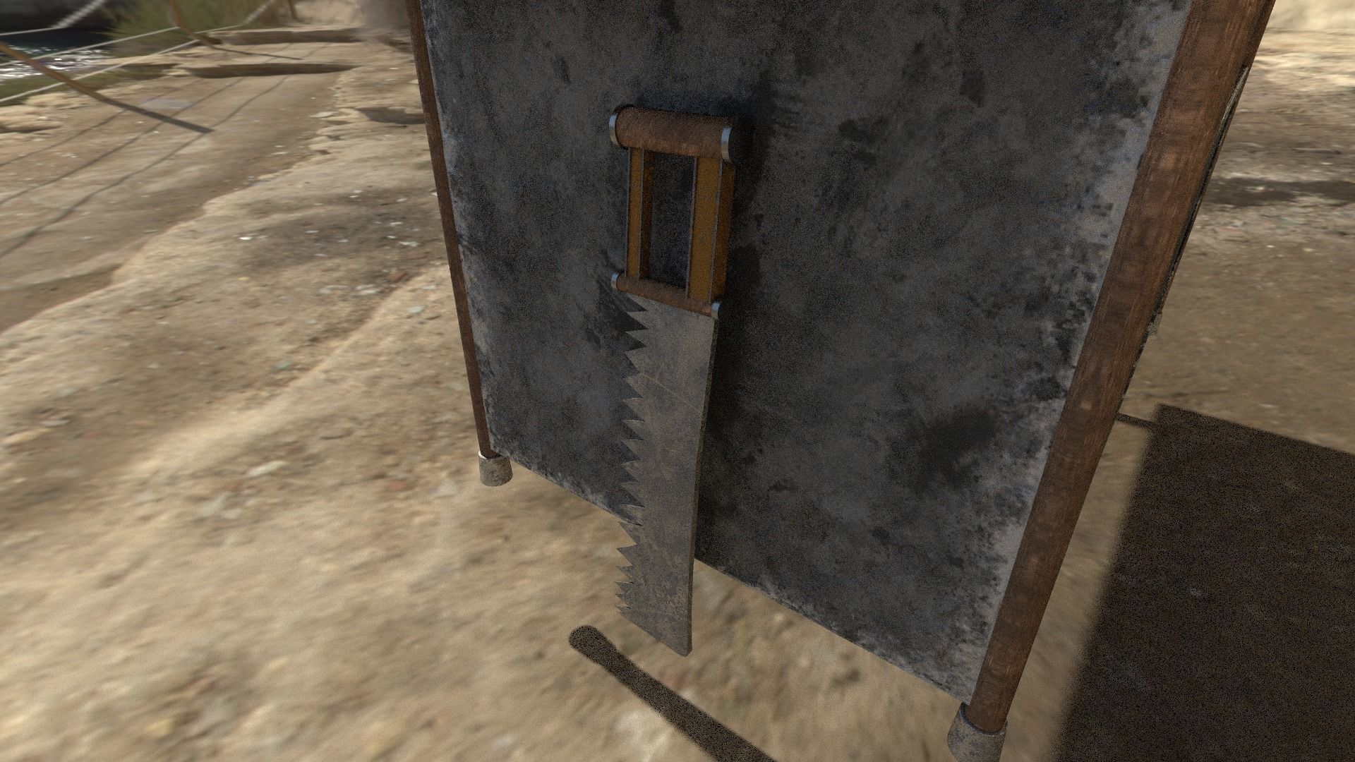 Rust Table Low-poly 3D model_7