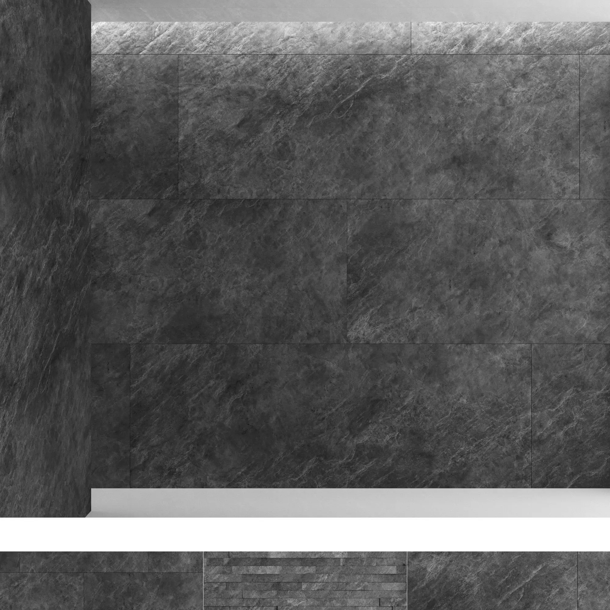 Black slate 3D model_0