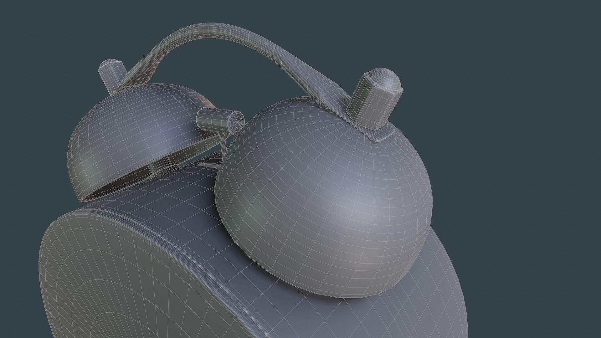 Animated Vintage Alarm Clock 3D model_19