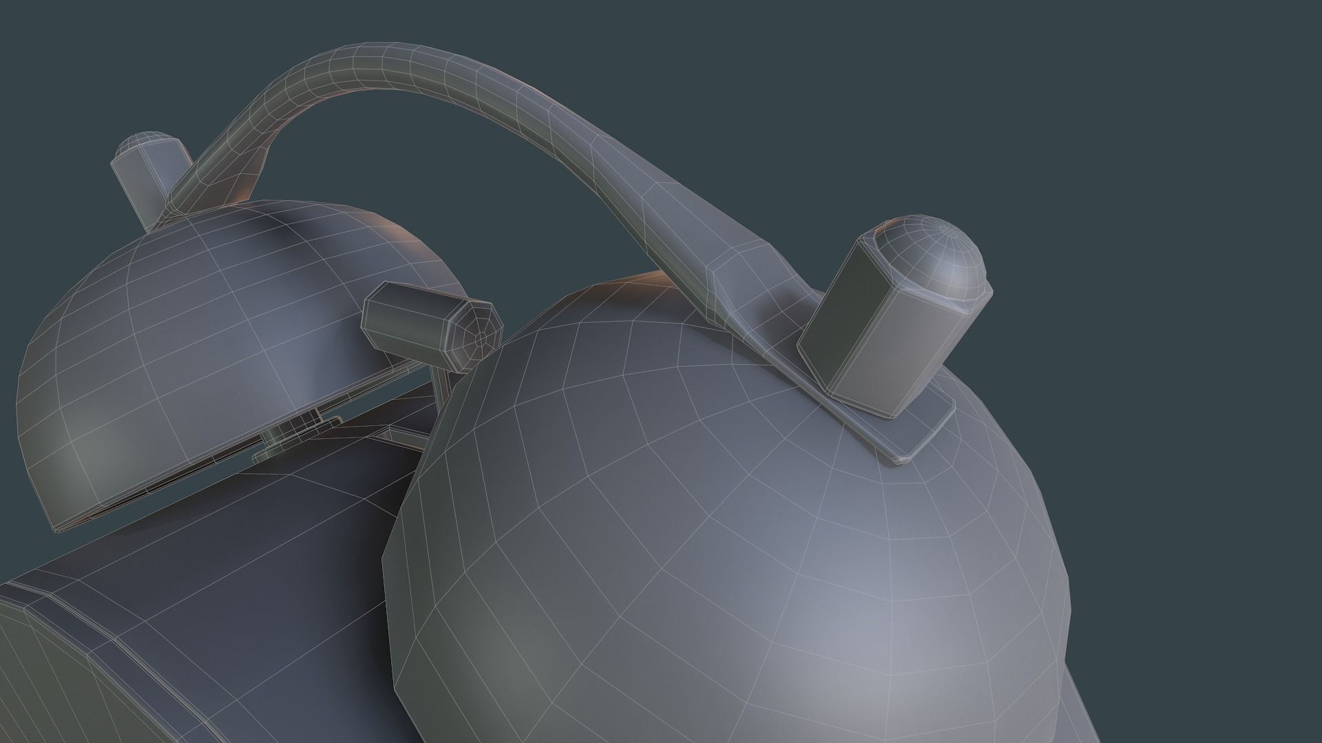 Animated Vintage Alarm Clock 3D model_18