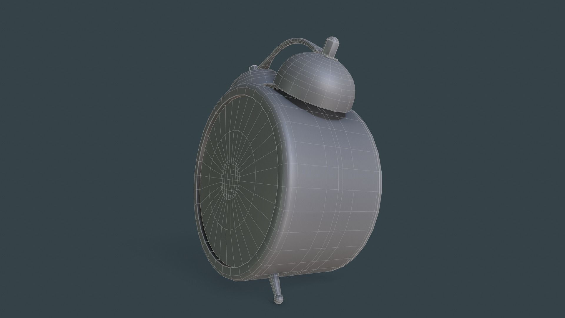 Animated Vintage Alarm Clock 3D model_12