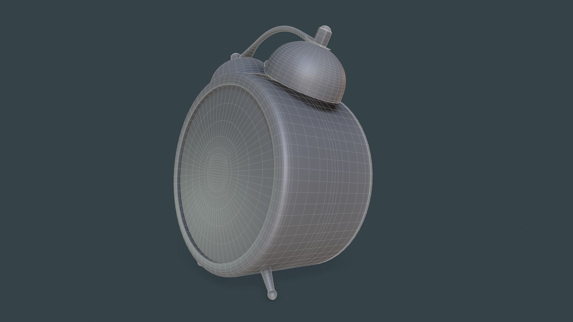 Animated Vintage Alarm Clock 3D model_13