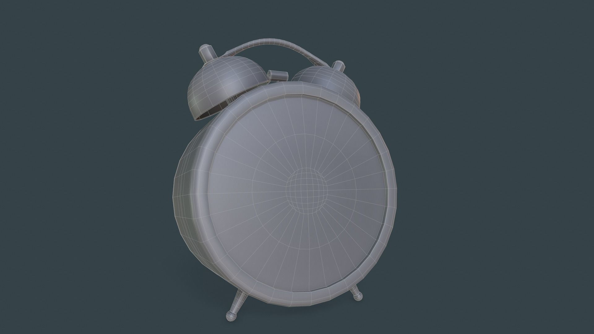 Animated Vintage Alarm Clock 3D model_10