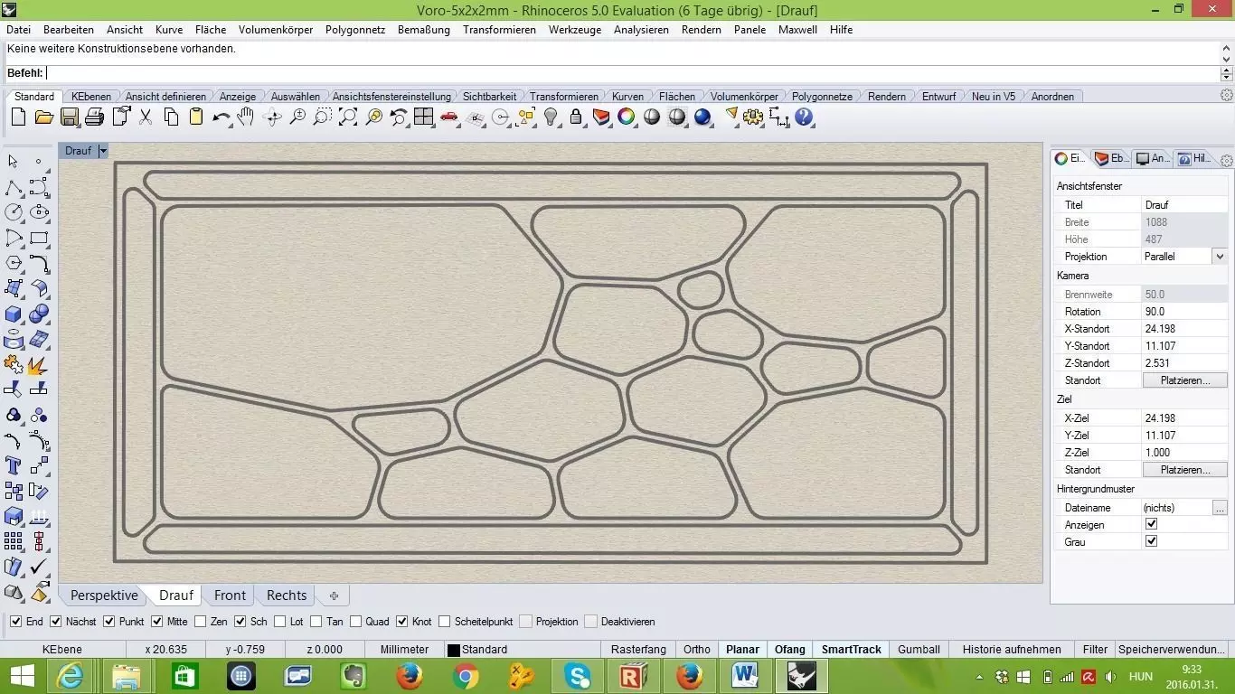 Voro-Ex tile design in computer screen Free 3D print model