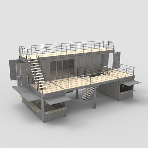 Portable Building and Shipping Container Collection 3D model 7