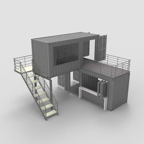 Portable Building and Shipping Container Collection 3D model 5