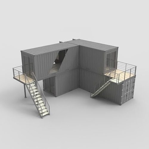 Portable Building and Shipping Container Collection 3D model 6