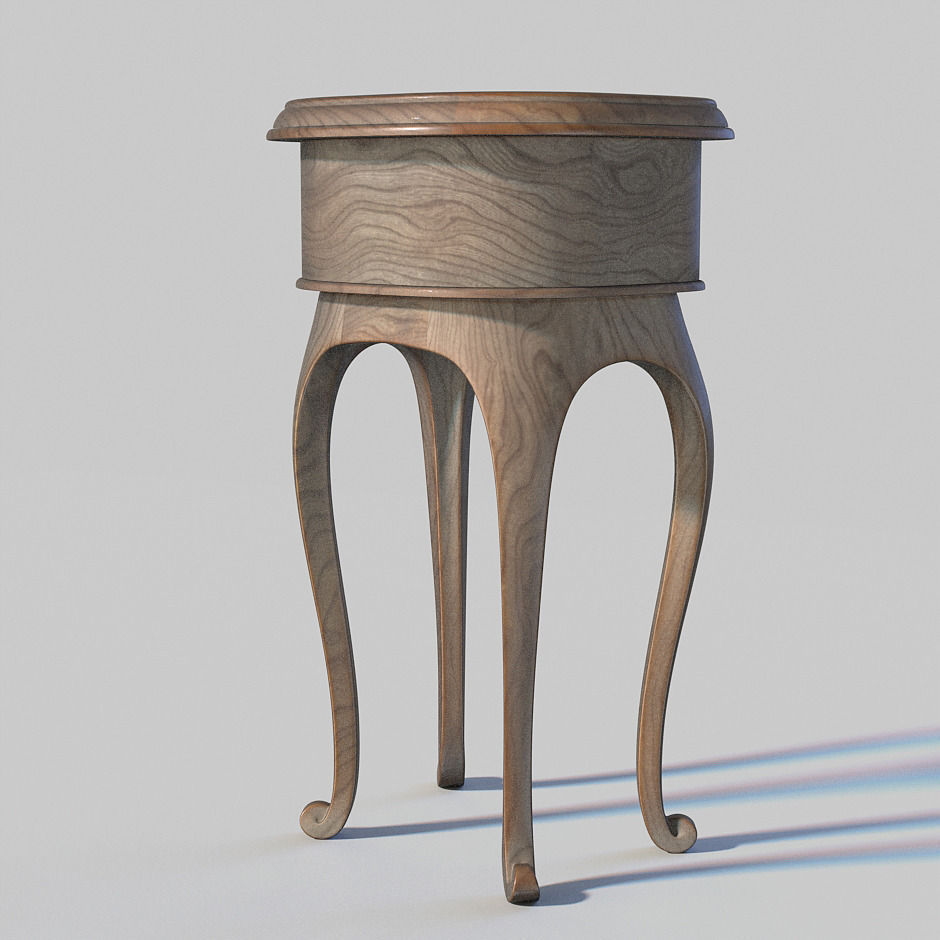 Antique console 3D model_2