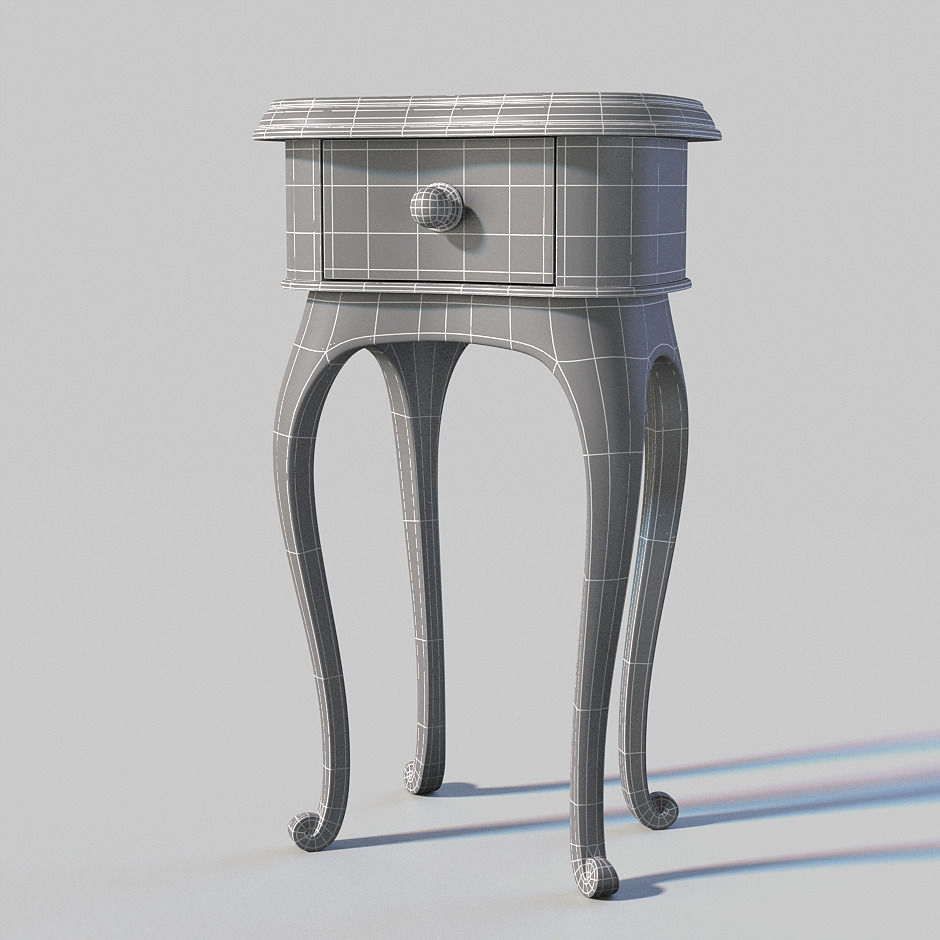 Antique console 3D model_1