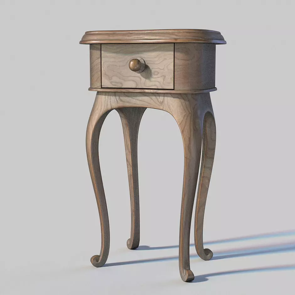 Antique console 3D model_0