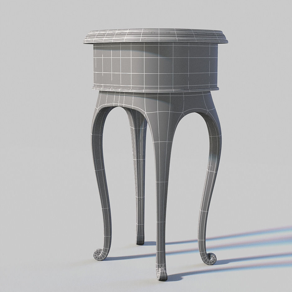 Antique console 3D model_3