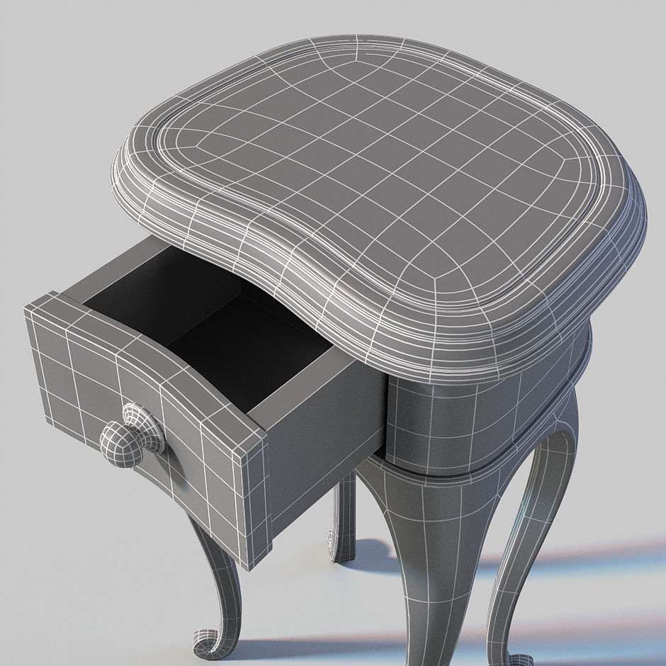 Antique console 3D model_5