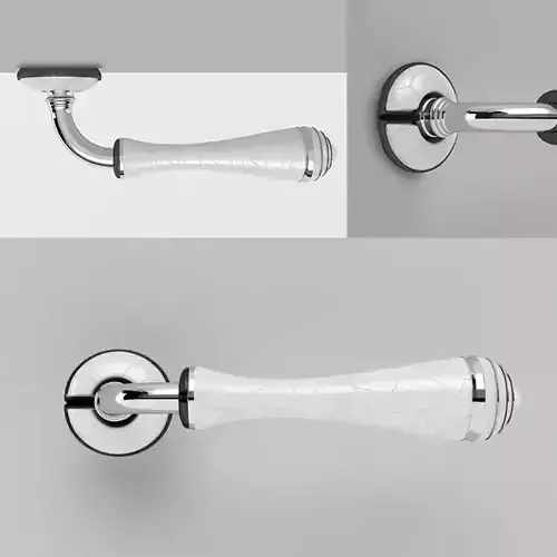 Handle door with chrome finish