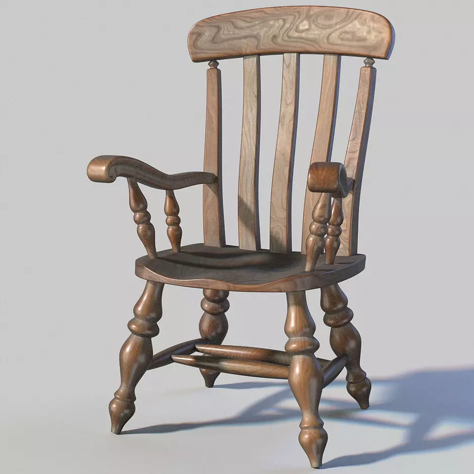 Windsor chair 3D model_0