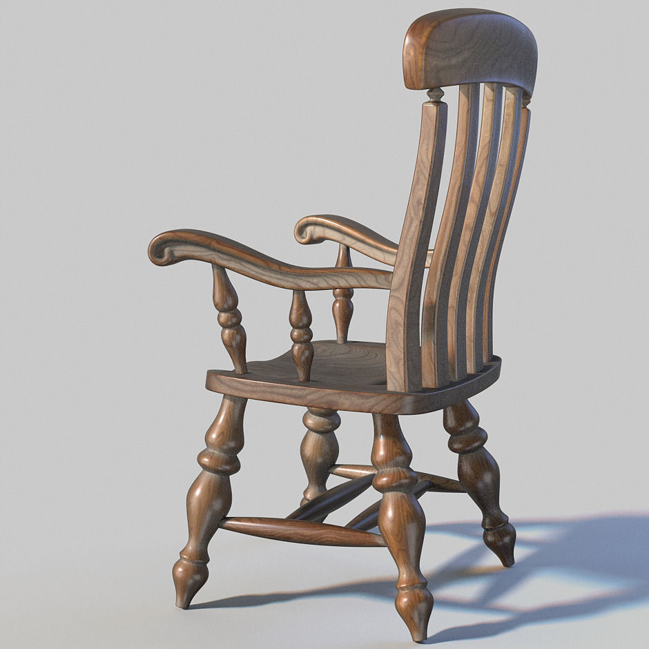Windsor chair 3D model_4