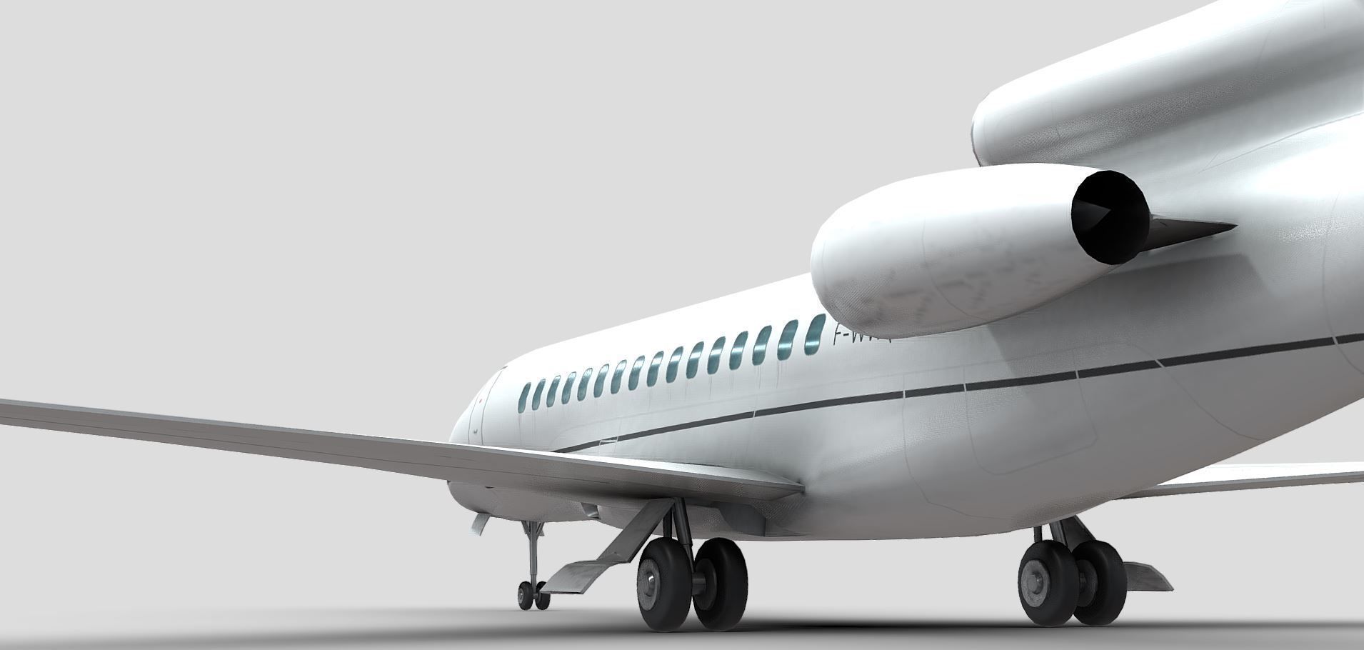 Dassault Falcon 8X Low-poly 3D model_5