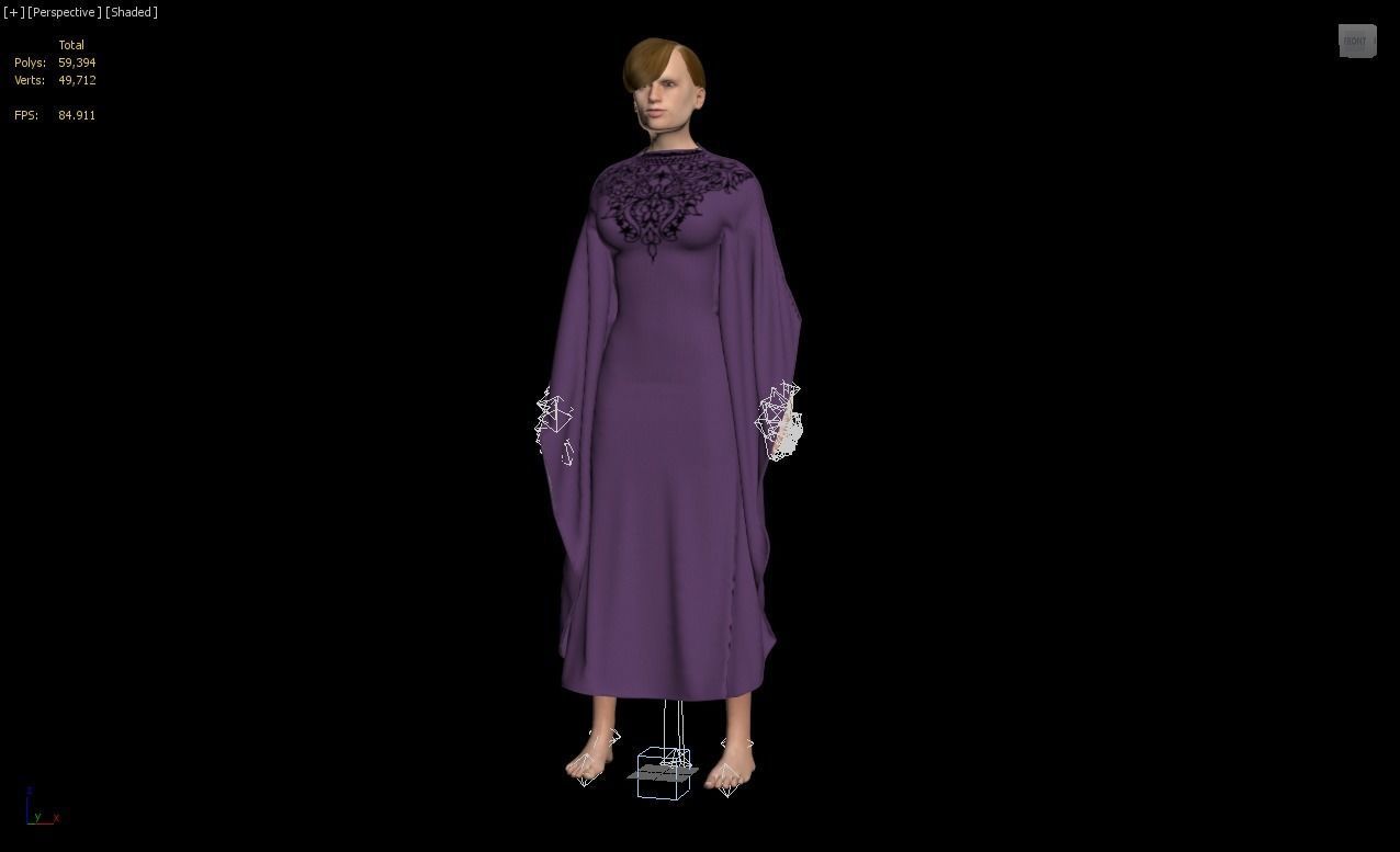 arabic clothing tradisional   3D model_11
