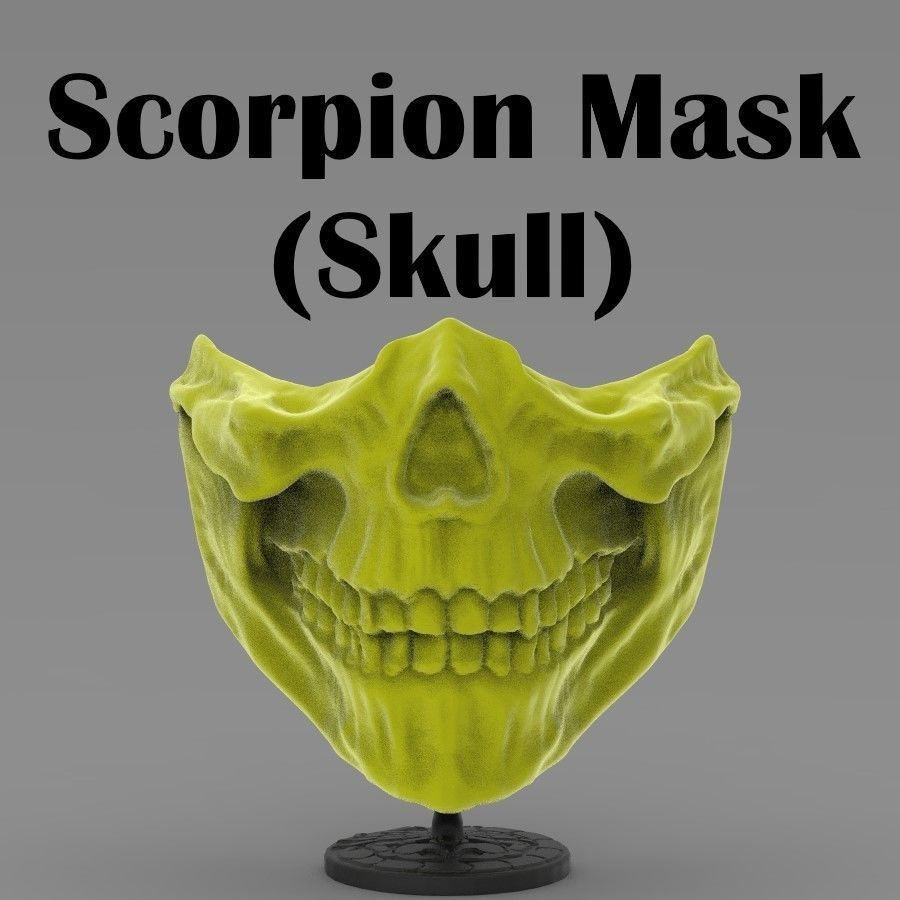 SCORPION SKULL MASK  3D print model_1