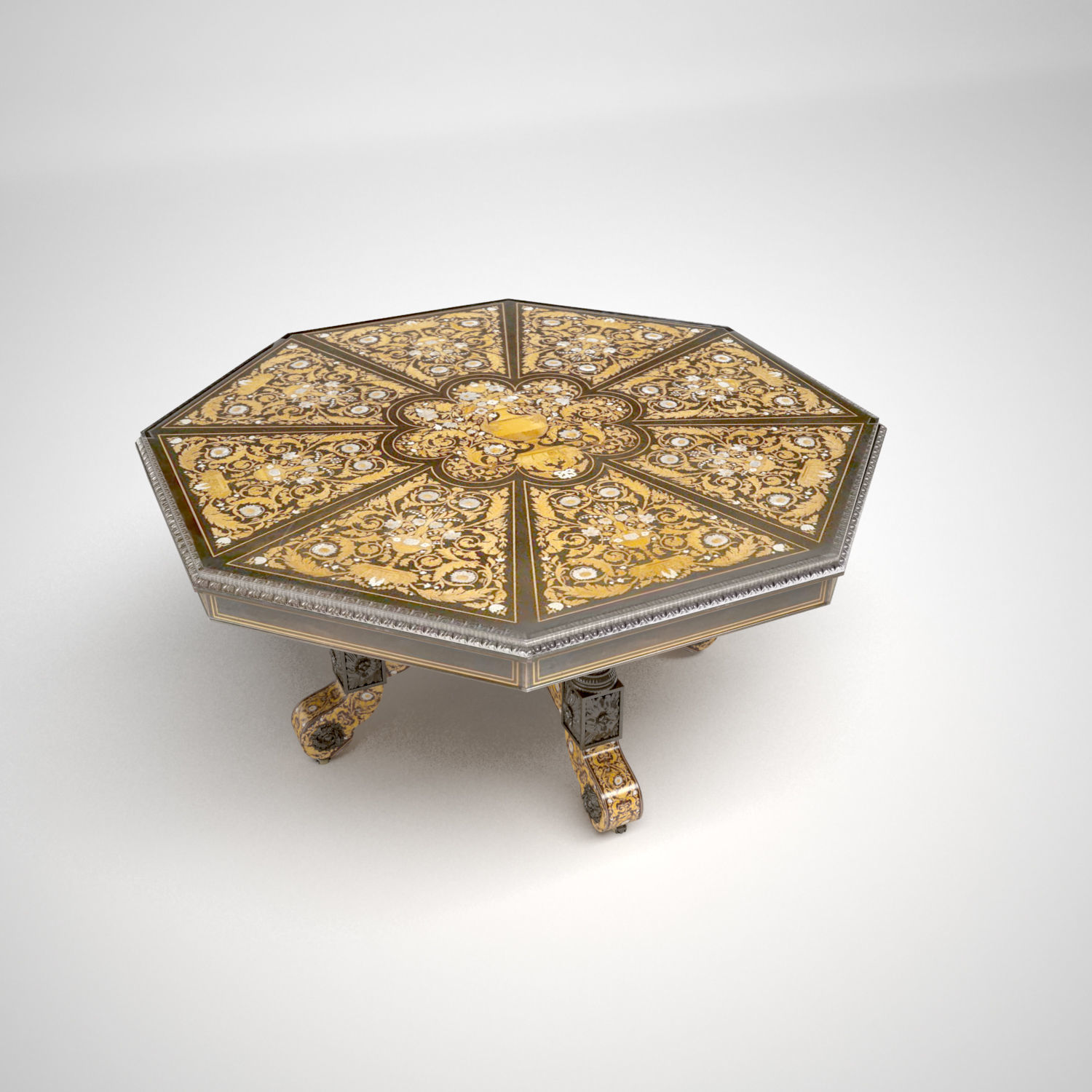 Classical table  3D model_2