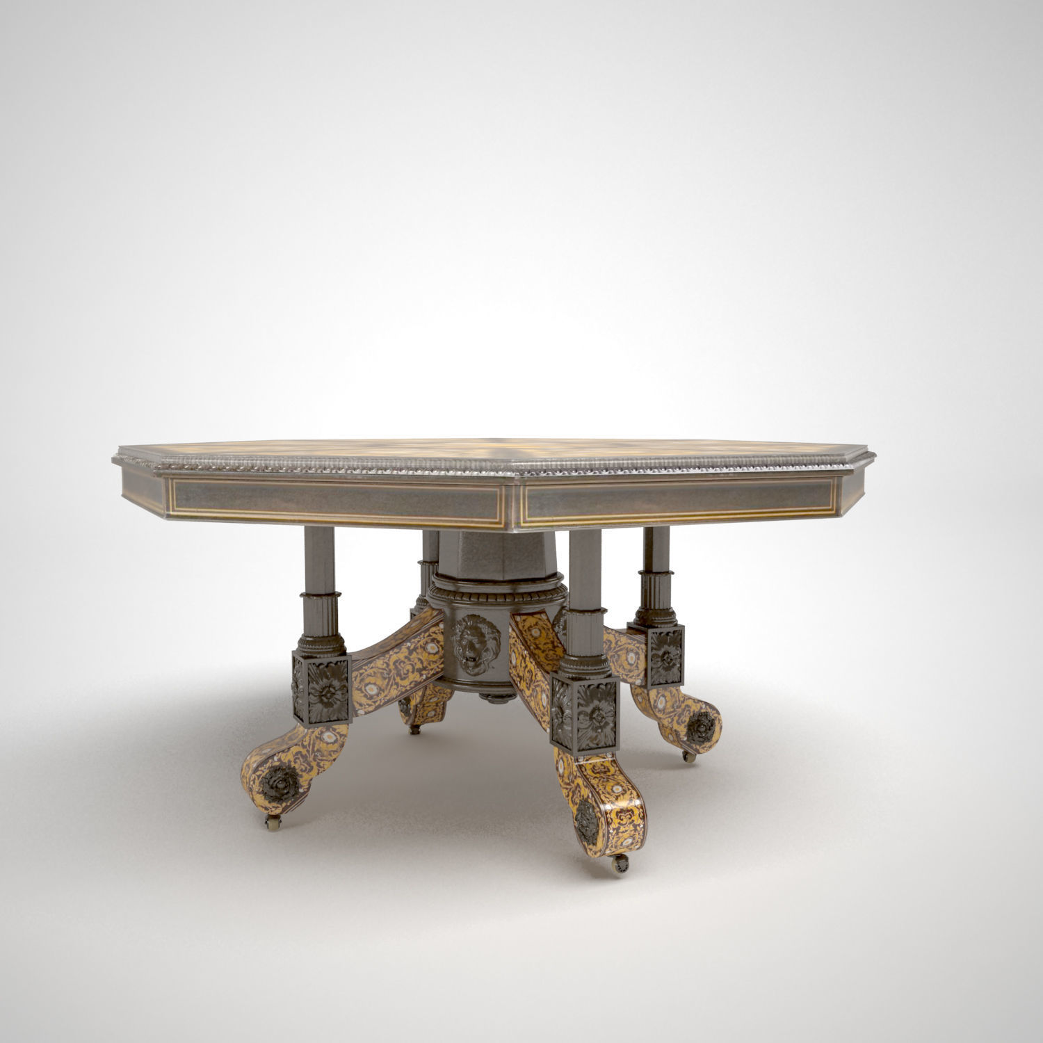 Classical table  3D model_4