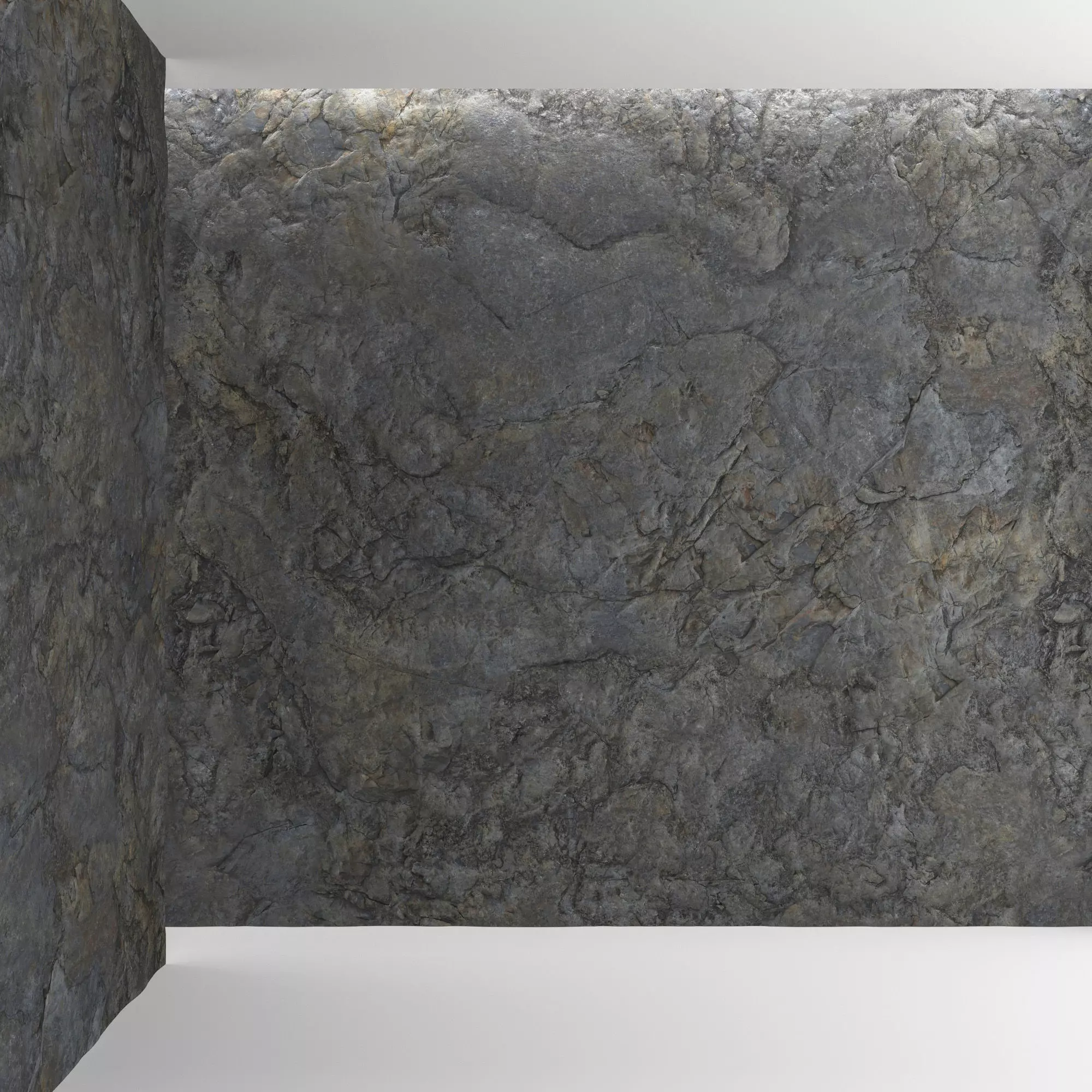 Rock wall 2 3D model_0