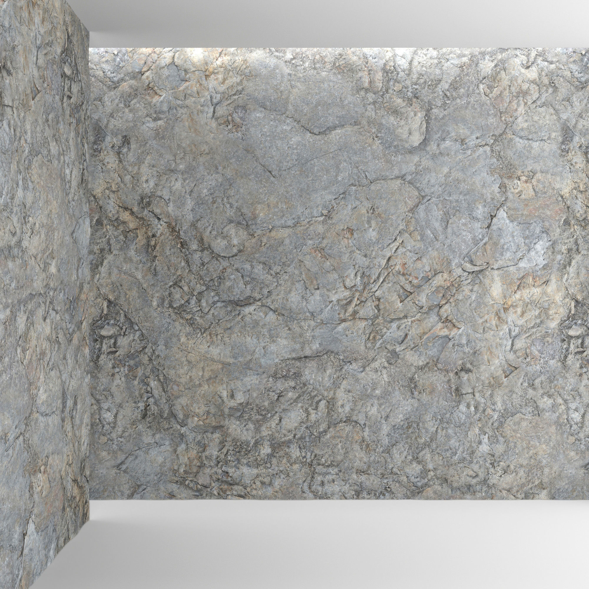 Rock wall 2 3D model_1