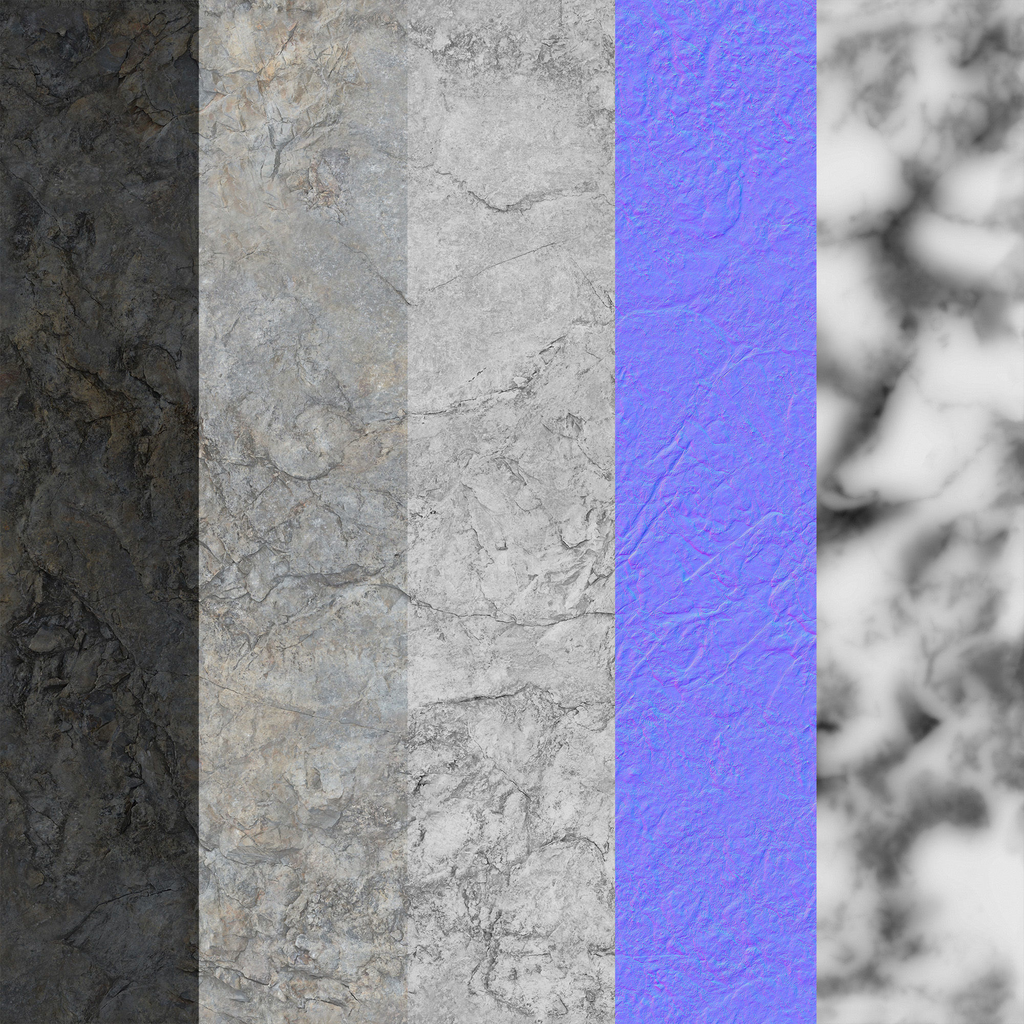 Rock wall 2 3D model_5