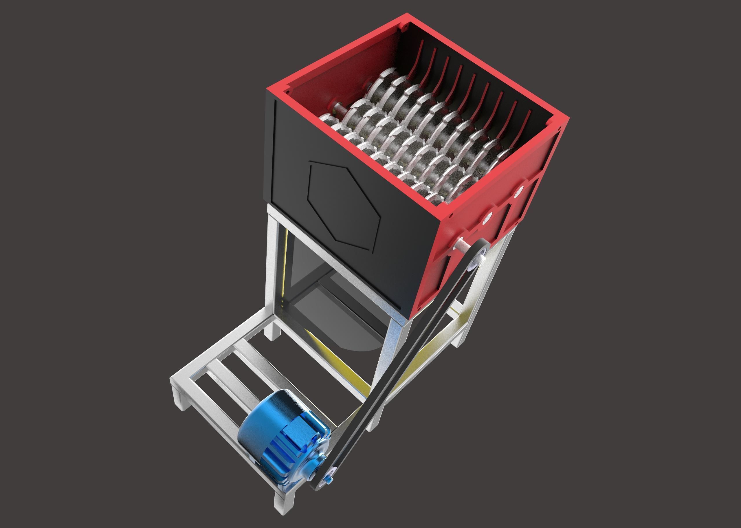 GRASS SHREDDER MACHINE 3D print model_3