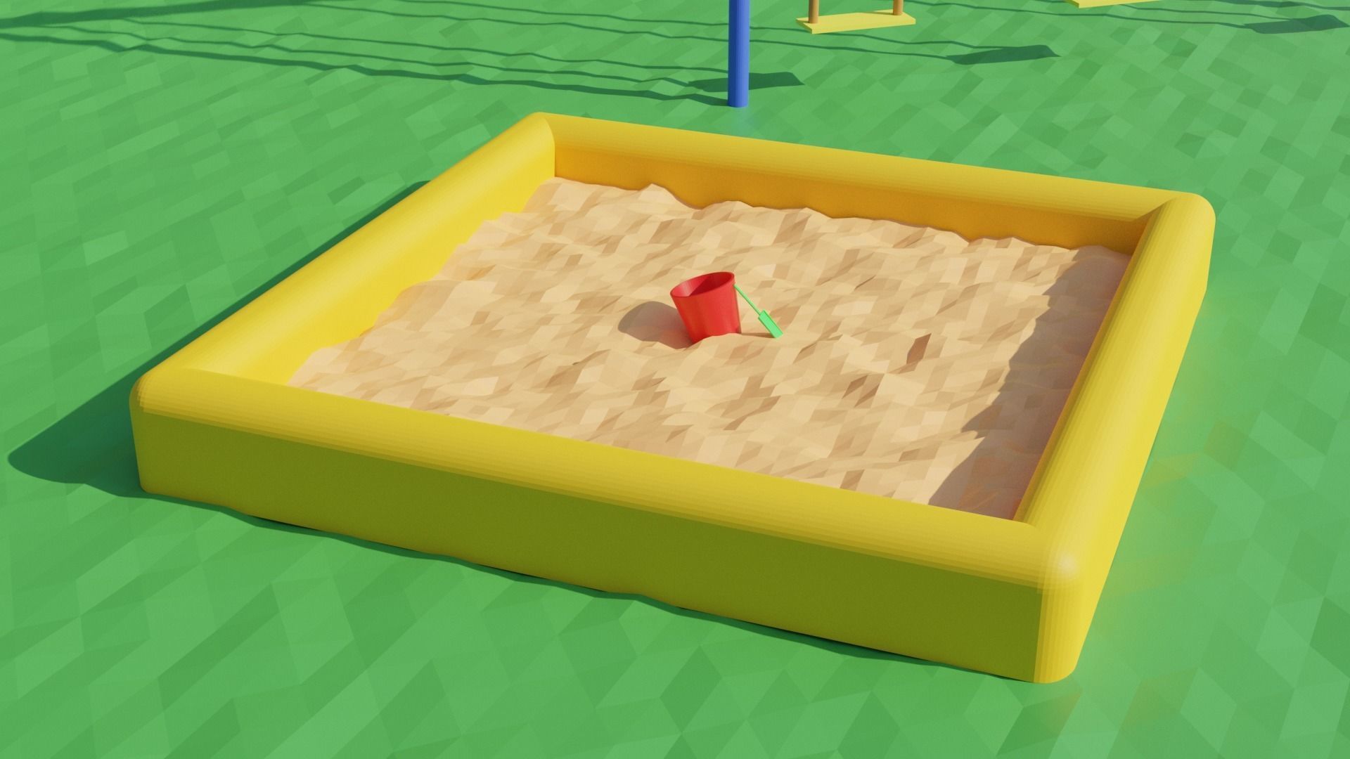 Child Park Low-poly 3D model_2
