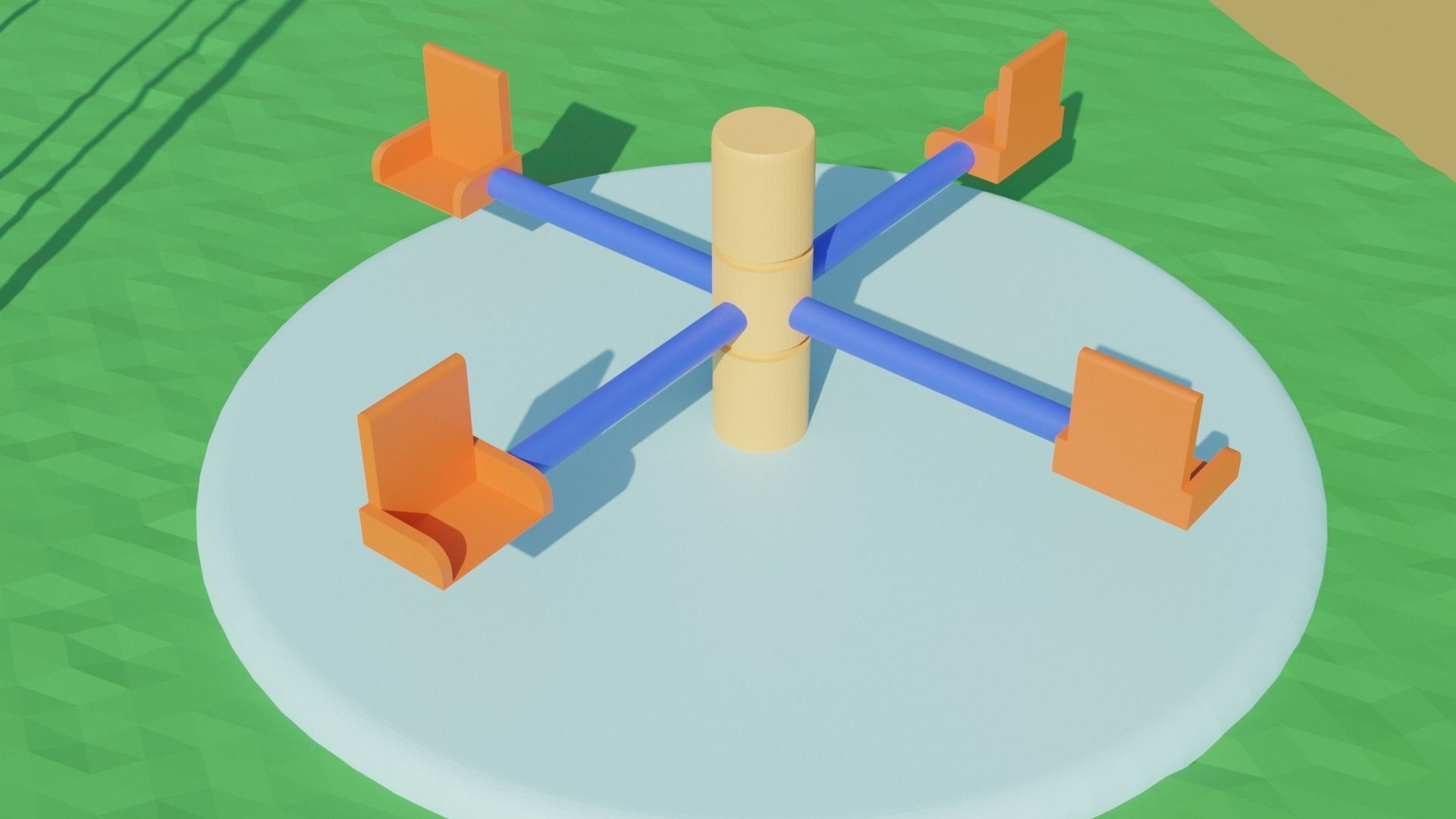 Child Park Low-poly 3D model_5