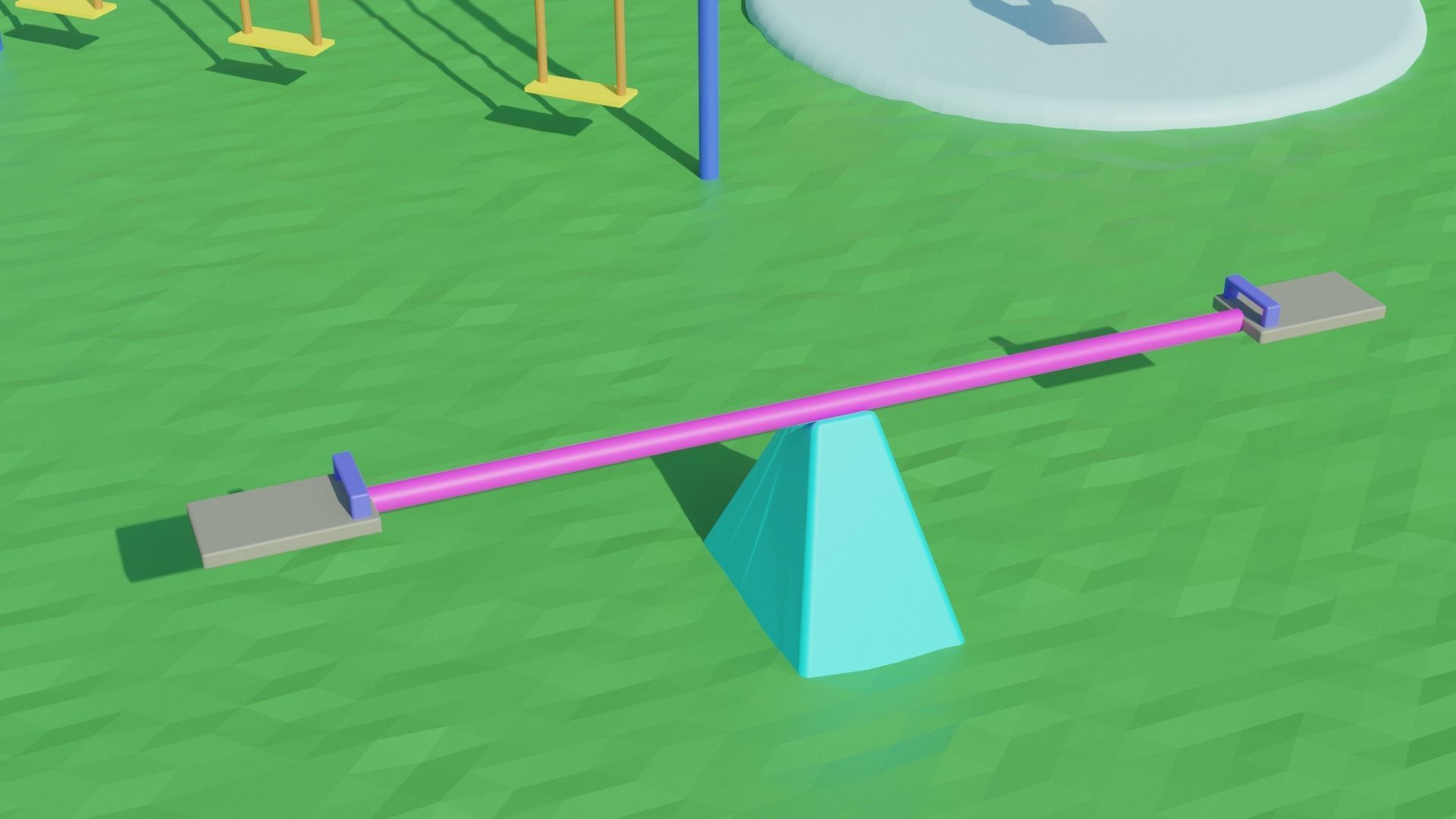 Child Park Low-poly 3D model_3