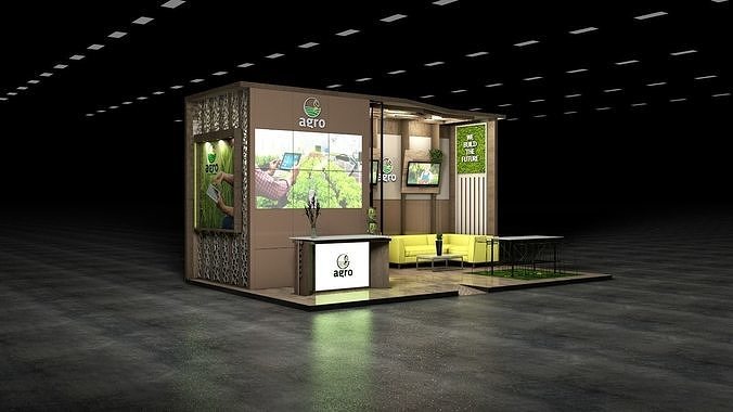 exhibition trade show stand 3D model