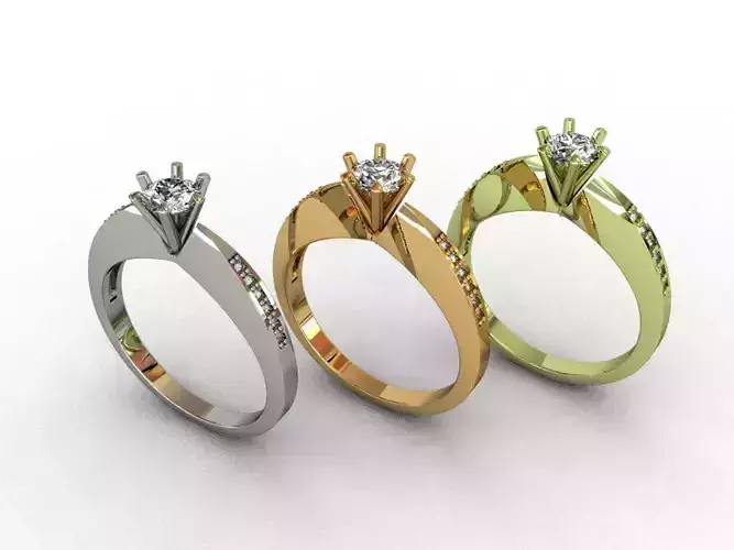 Diamond Ring 3D print model 3D print model