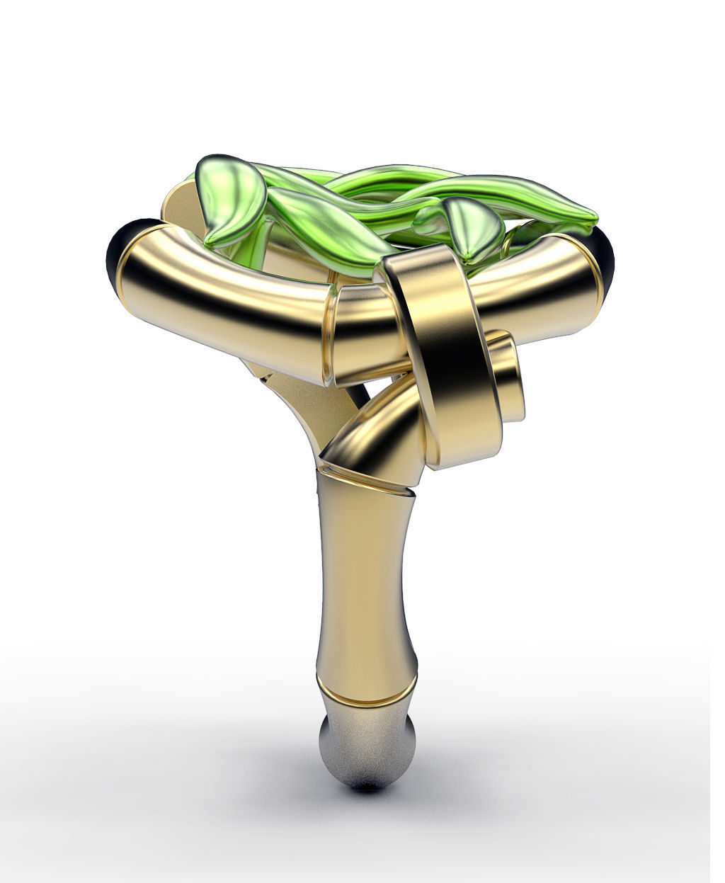 Ring Bamboo 3D print model_5