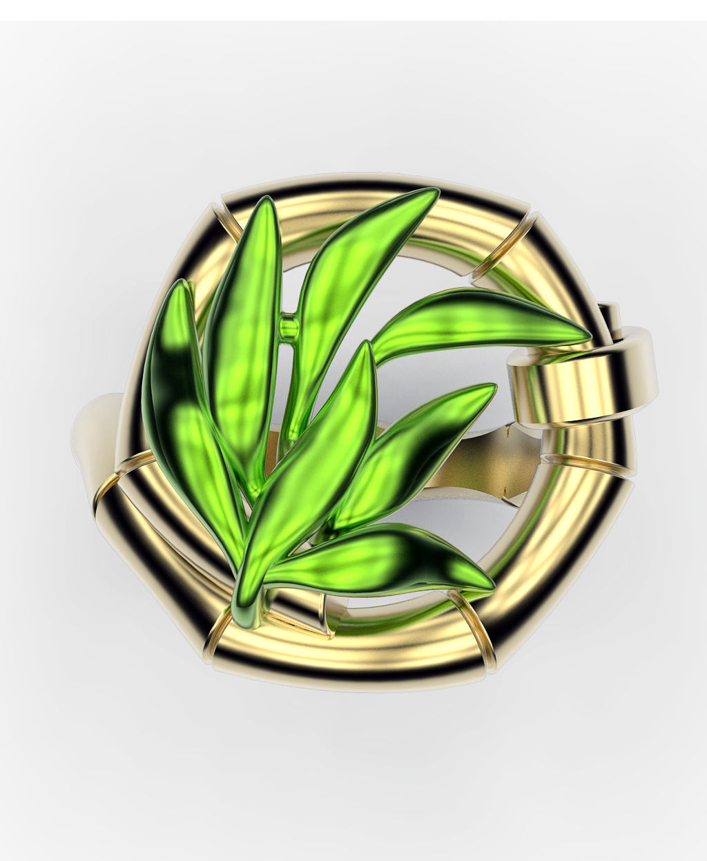 Ring Bamboo 3D print model_1