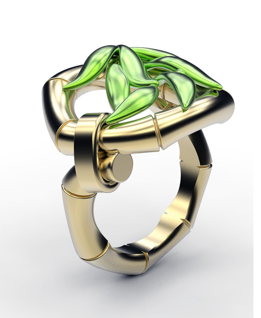 Ring Bamboo 3D print model_2