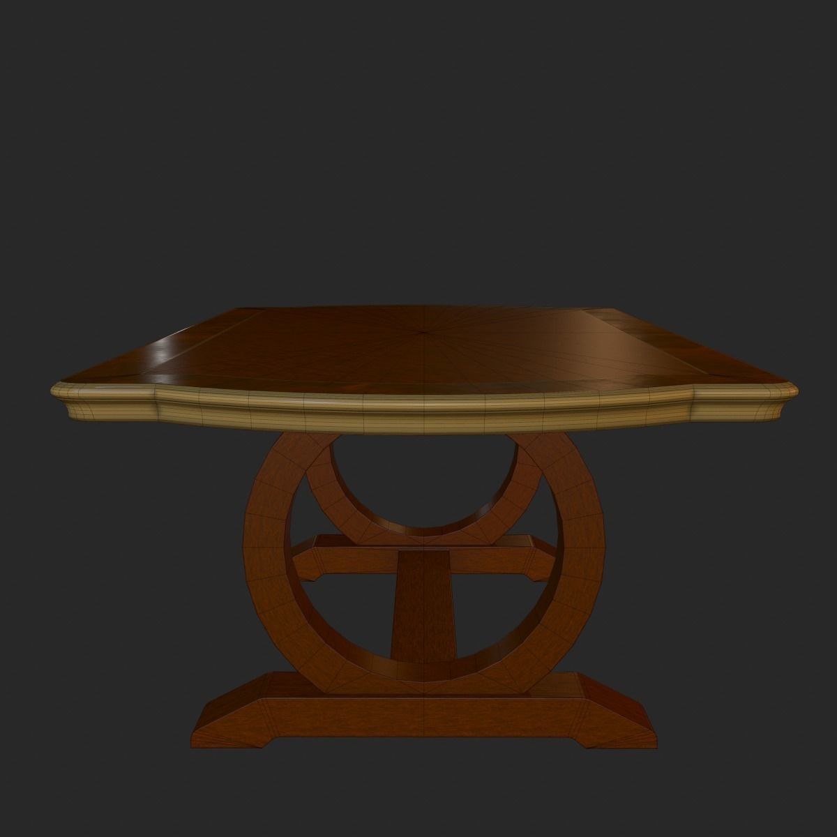 Vintage Furniture Table PBR Game Ready Low-poly 3D model_16