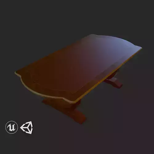 Vintage Furniture Table PBR Game Ready
