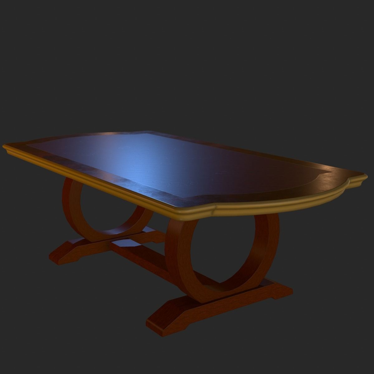 Vintage Furniture Table PBR Game Ready Low-poly 3D model_8