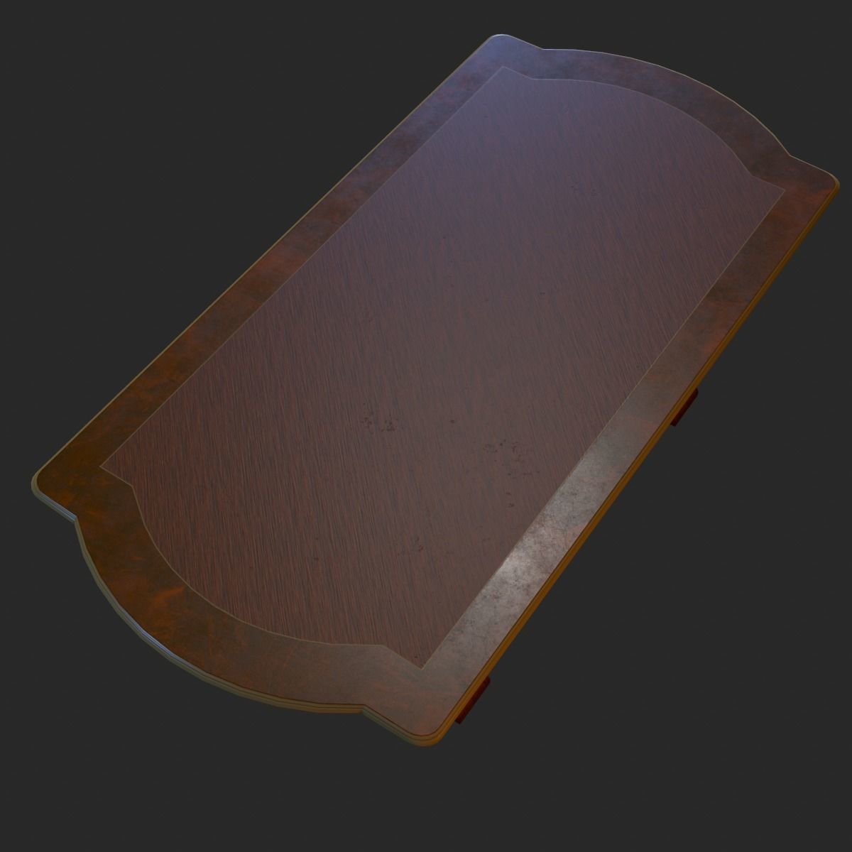 Vintage Furniture Table PBR Game Ready Low-poly 3D model_5