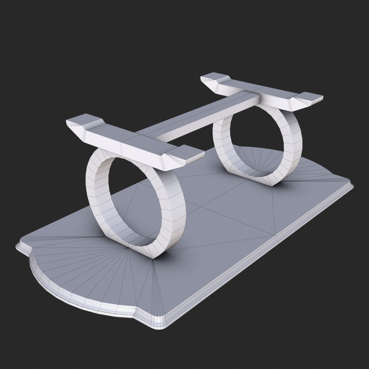 Vintage Furniture Table PBR Game Ready Low-poly 3D model_12