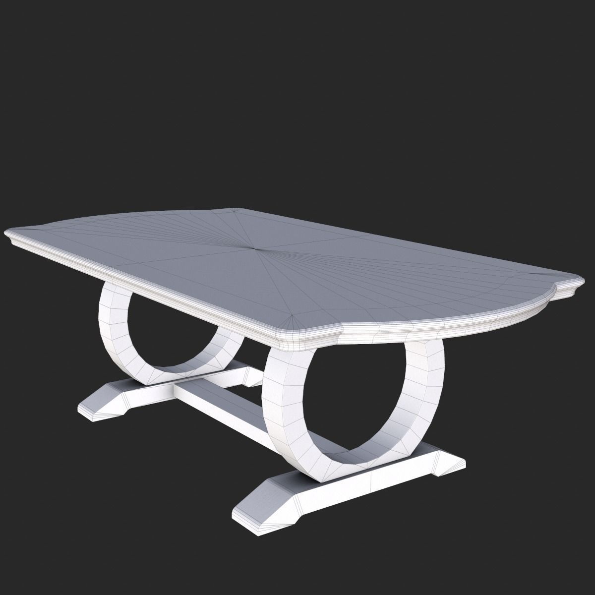Vintage Furniture Table PBR Game Ready Low-poly 3D model_9