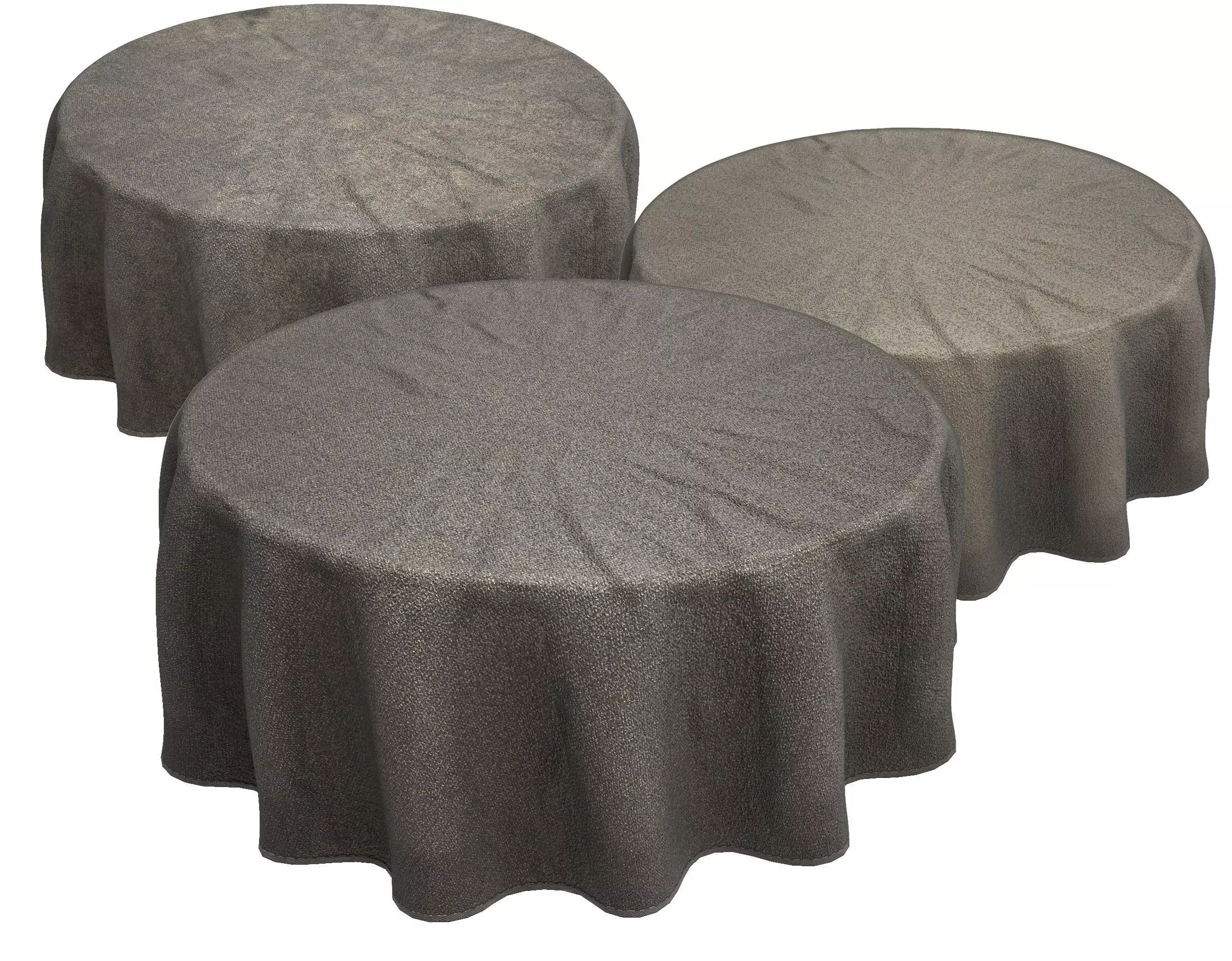 round tablecloth - pbr Low-poly 3D model_0